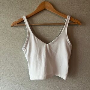 Lululemon Athletica Align Crop Length Workout Tank in White, Women’s Top Size 6
